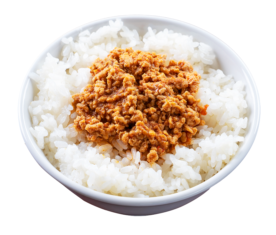 ピリ辛肉味噌付きご飯